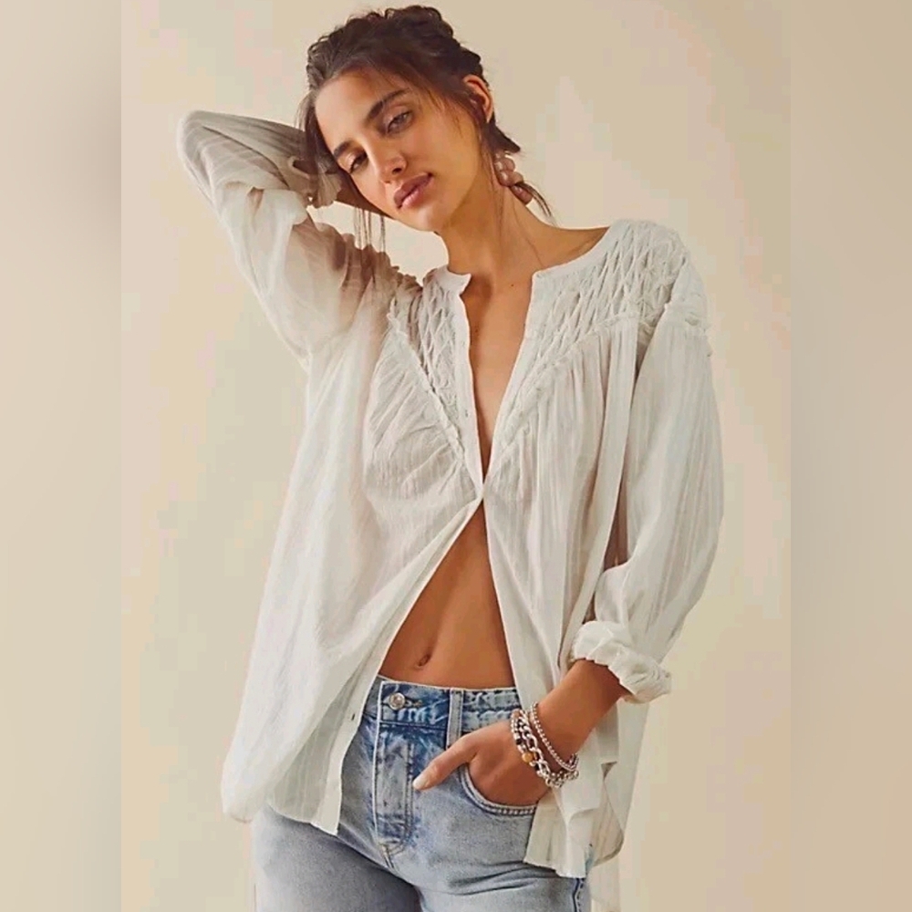 Free People Marigold Top Ivory - Sz XS